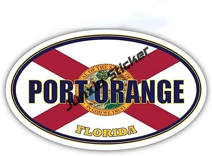 Florida Star of Life Flag Emergency Meidcal Services Sticker Florida Miami The Villages City UV Protected Decal PVC Accessories