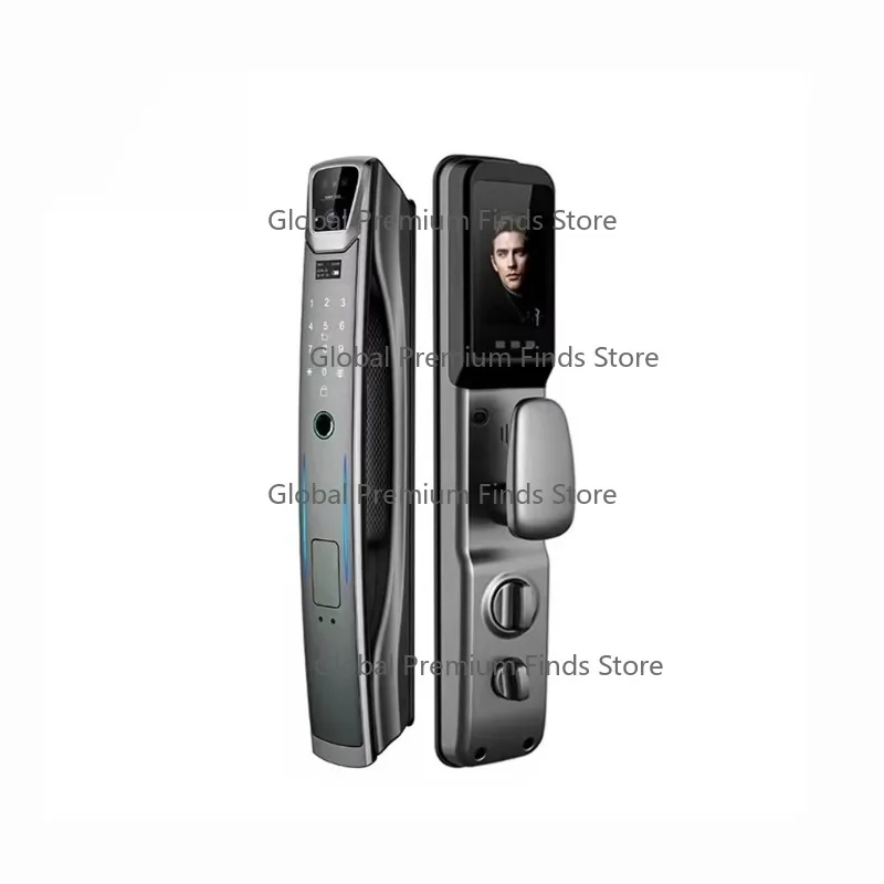

Tuy-a WiFi App Control Fingerprint Touch Screen Fully Automatic 3D Face Recognition Steel Door Lock 4200mAh Battery