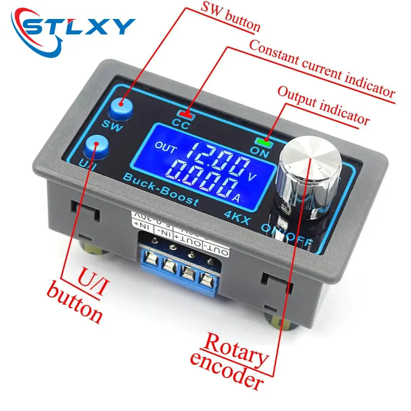 DC-DC Buck Boost Converter CC CV 0.5-30V 4A 5V 6V 12V 24V Power Module Adjustable Regulated laboratory power supply