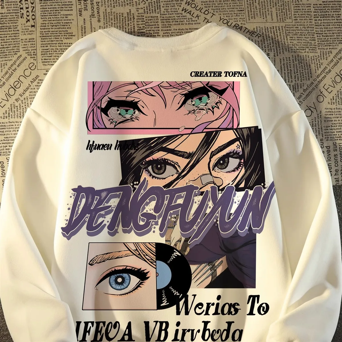 

American Sle Oversized Hoodie Men's round Ne Sweatirt 300 Pou Spring Autumn New Arrival Couple's Loose Outerwear Top