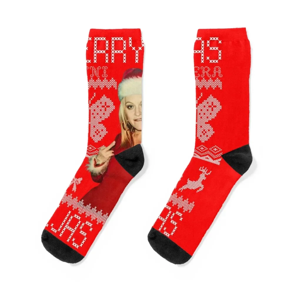 

Merry Xmas Jenni Rivera Socks designer christmas gifts Crossfit Socks Male Women's