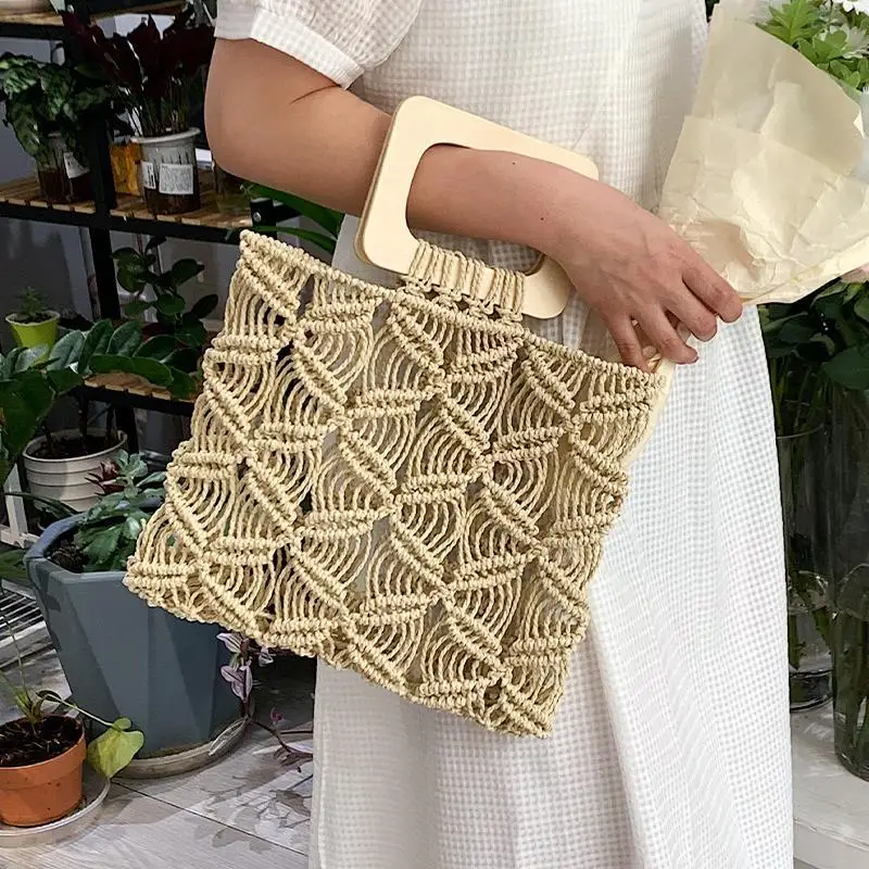 Straw Woven Bag Women 2022 New Hollow Woven Bag Beach Portable Large-capacity Tote Bag Casual Wild Summer Fashion Handbag Women