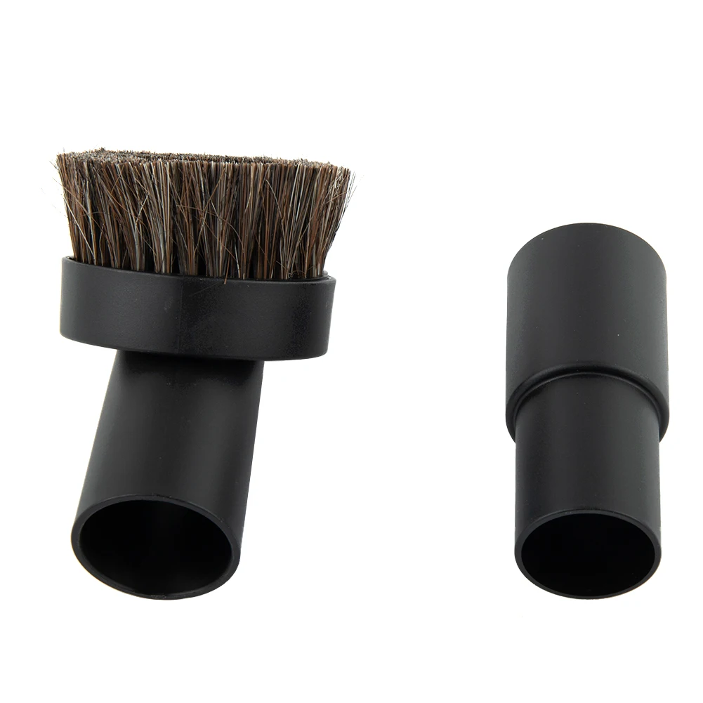 Brosse ronde noire pour aspirateur, accessoires de balayeuse, diamètre intérieur de 32mm à 35mm, adaptateur, poils souples