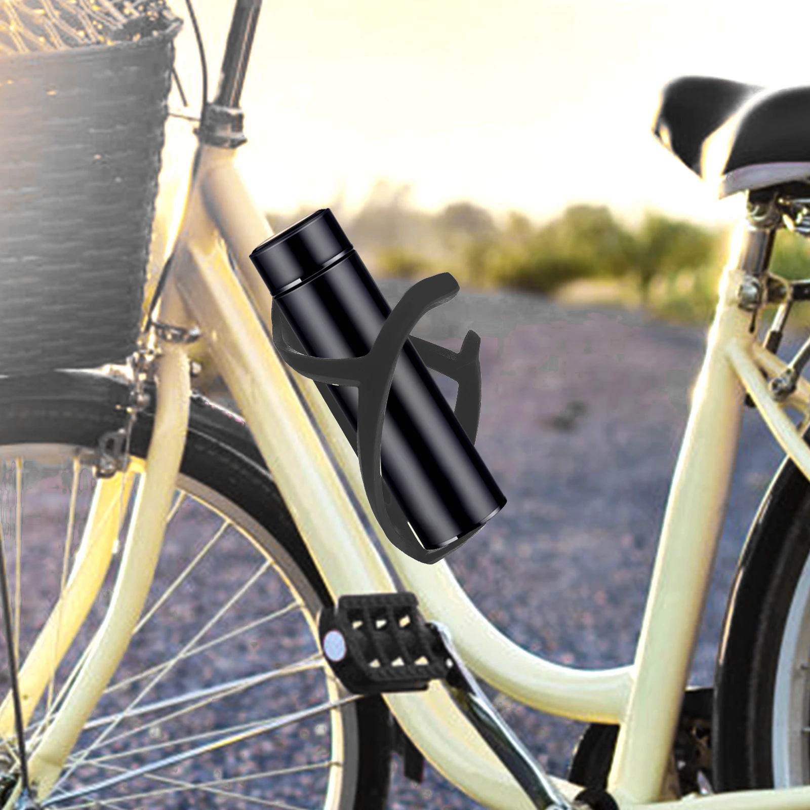 

Bicycle Water Bottle Cage Rack Durable Plastic Holder Simple Installation Long Lasting Use Strong Toughness Good