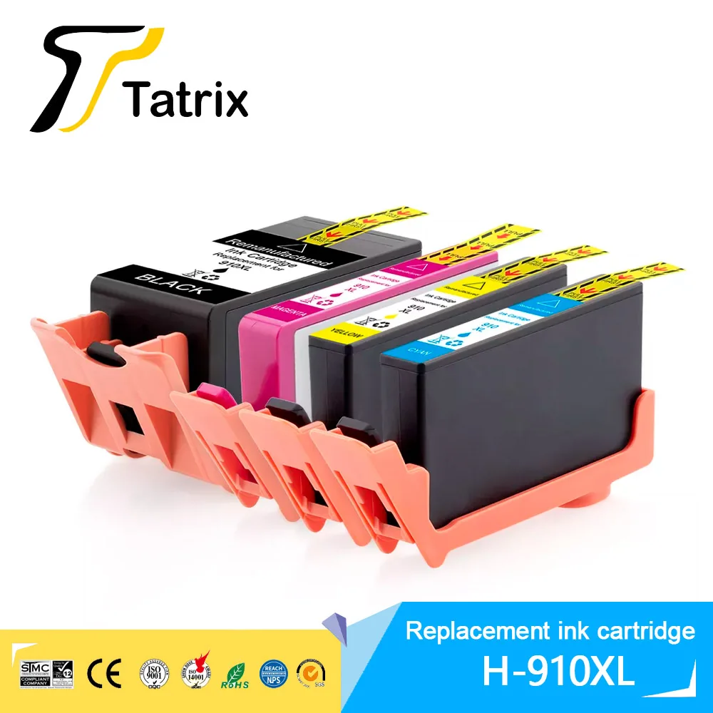 Tatrix for Hp 910XL 916XL 910 916 XL Remanufactured Color Inkjet Ink Cartridge for HP OfficeJet Pro 8010 8023 8025 8026 Printer