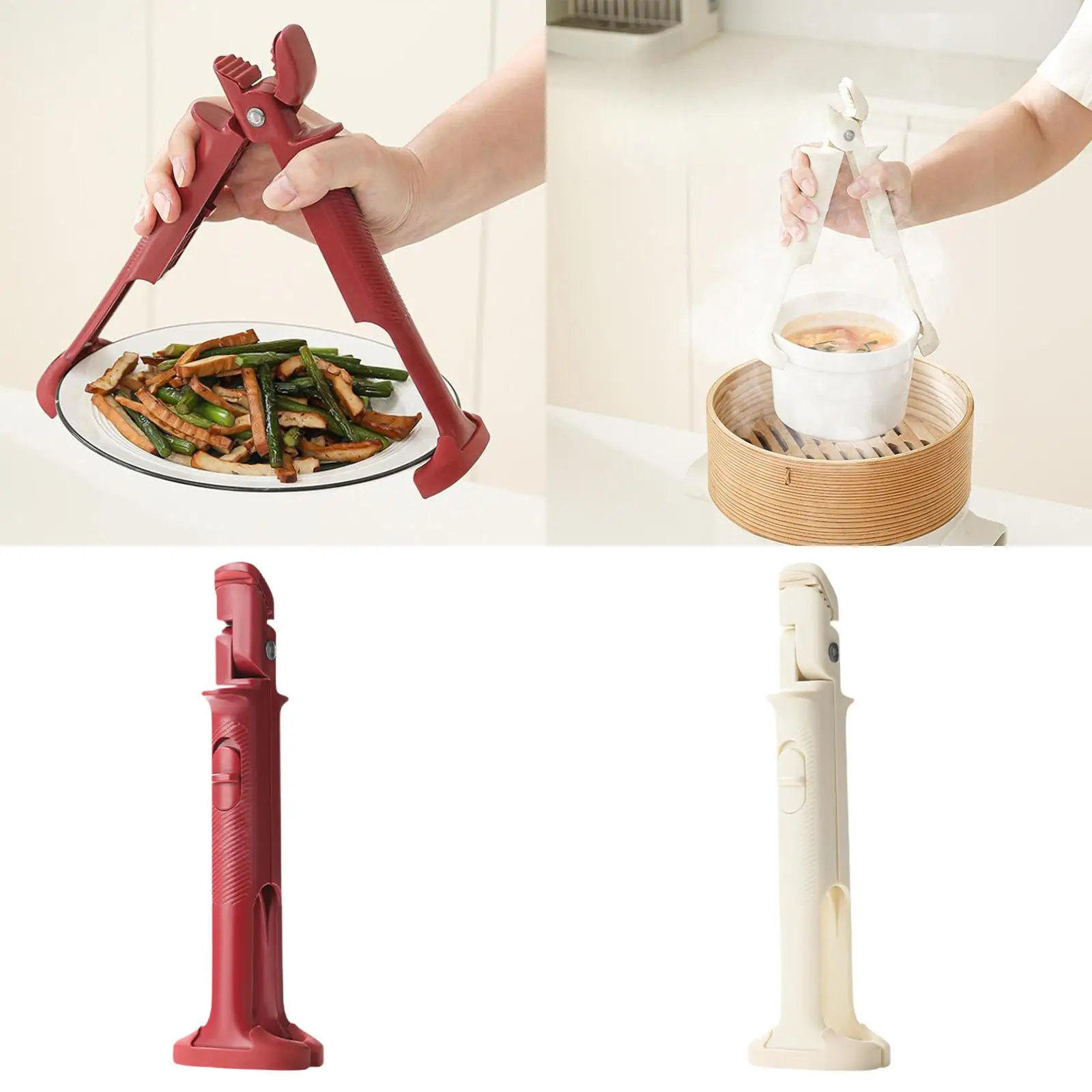 Penjepit Piring Tahan Panas Anti Luka Bakar untuk Rumah Tangga, Restoran, BBQ, dan Air Fryer