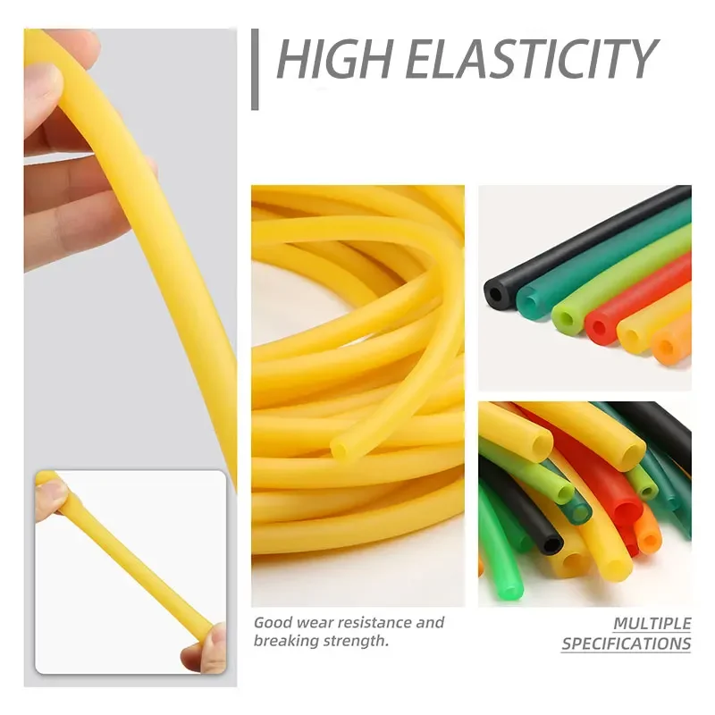 Premium natural latex tubing for slingshot propulsion and speargun tension systems with precise inner diameters ranging from 1.6