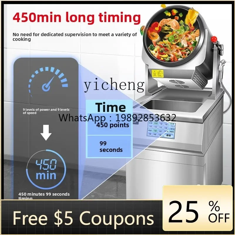I24 ZZ  commercial electric heating desktop cabinet fully automatic cooking robot canteen fried rice noodles