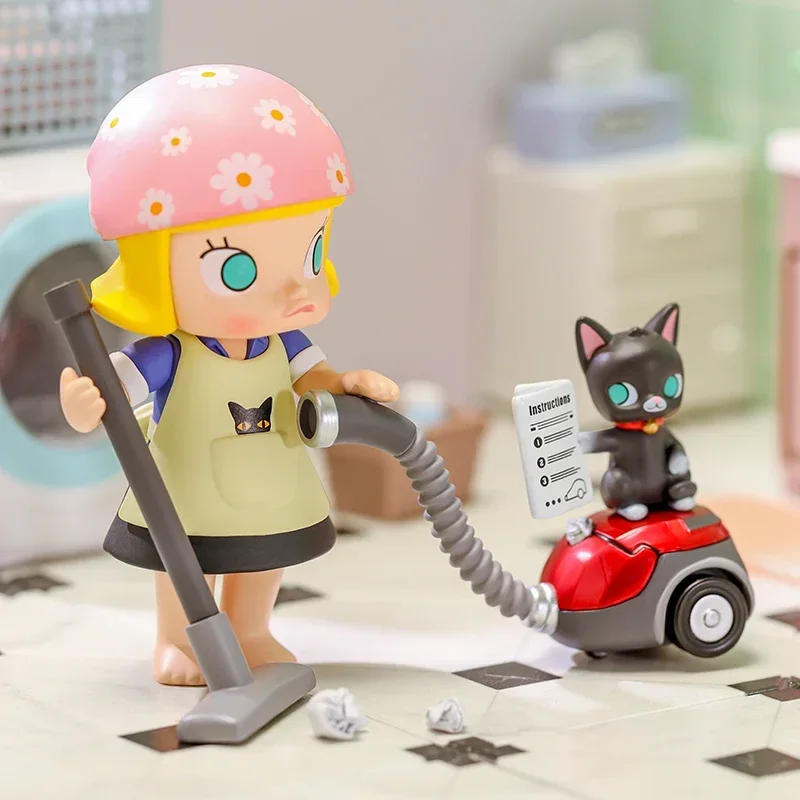 

Pop Mart A Boring Day с Molly Series Mystery Box Guess Bag Toys Doll Симпатичная аниме-фигурка Настольные украшения Коллекция Подарок Милый