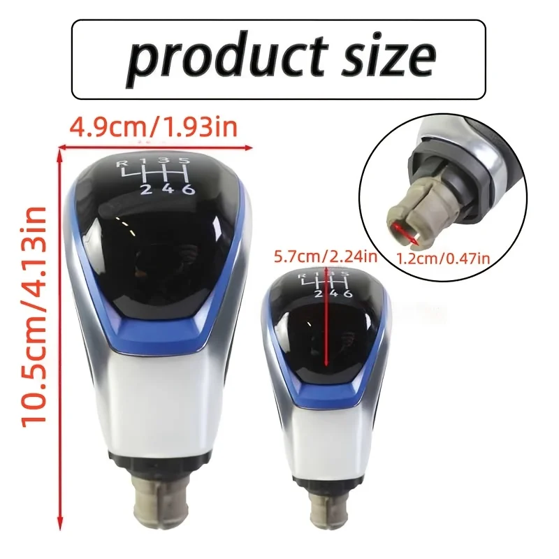 5/6 speed Black/Silver Car manual shift head shift knob For Volkswagen Caddy POLO Tiguan Taigo T-Roc Tarraco (2022-2024)