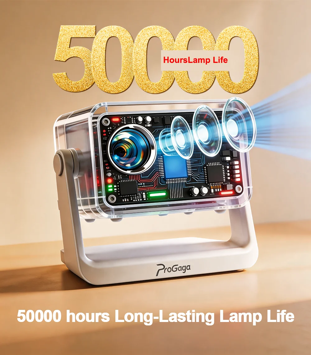 

Проектор PROGAGA PG370 MAX HD 1080P 4K Android, 700 ANSI люмен, портативный видеопроектор для домашнего кинотеатра и смартфона