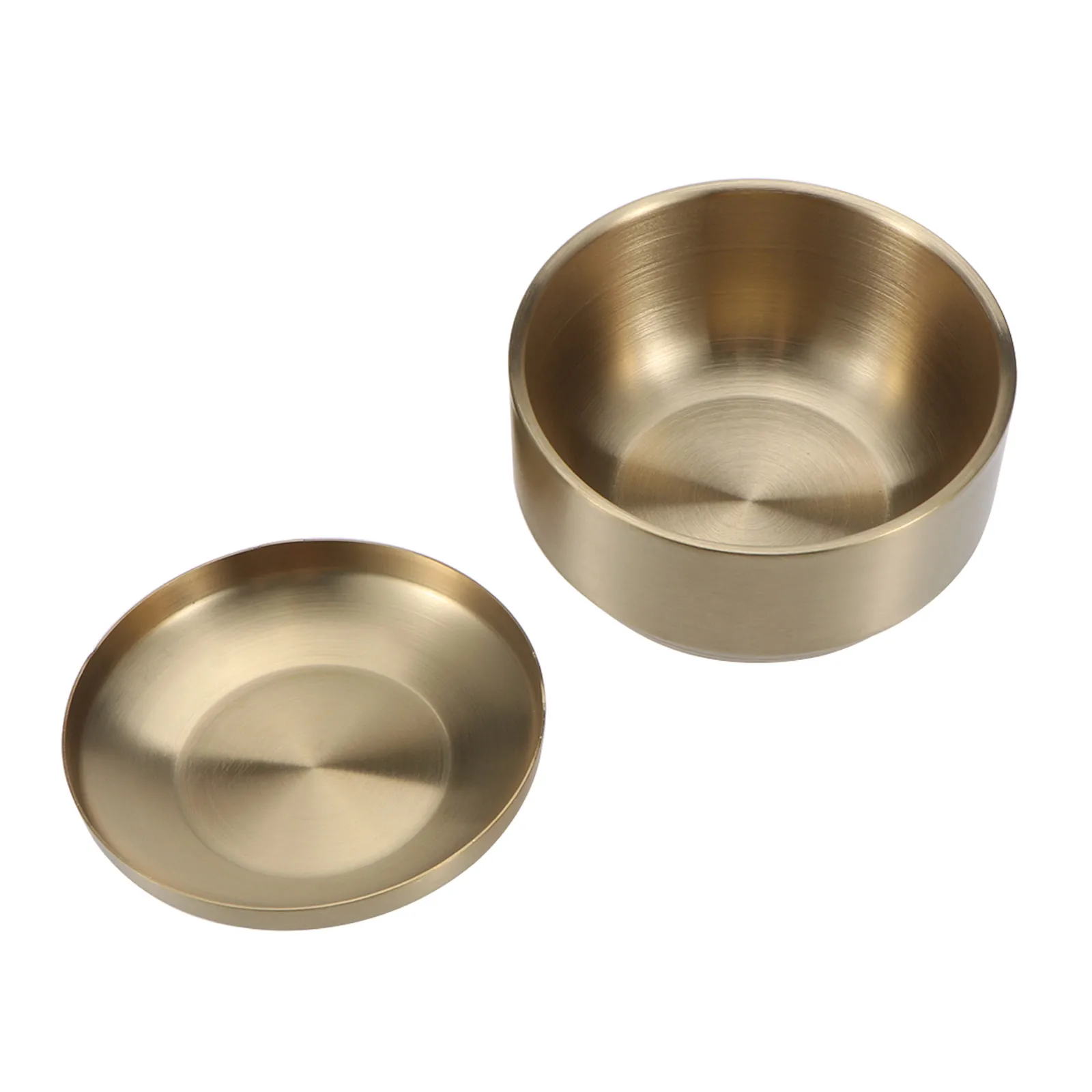 

Stainless Steel Bowl Double Wall Insulated Rice Cereal Soup Snack Bowl For Home Restaurant Korean Style Utensil