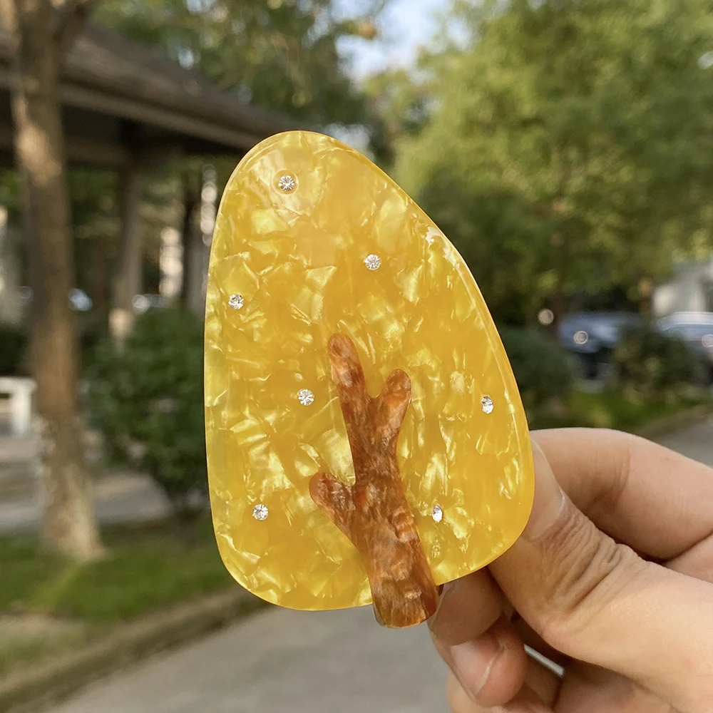 لطيف الكرتون شجرة الصبار حجر الراين القرش مشبك شعر كليب للنساء جديد مضحك كريستال ذيل حصان إكسسوارات الشعر أداة غطاء الرأس