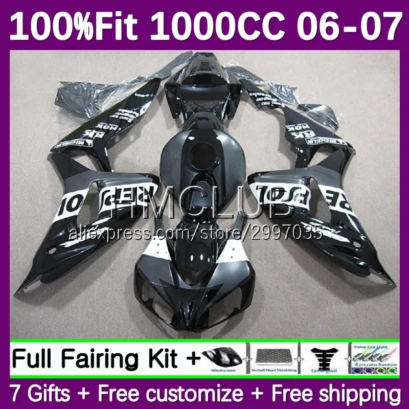 Repsol black OEM Fairing For HONDA CBR-1000 1000CC CBR1000RR 06 07 20No.88 CBR1000 CBR 1000 RR CC 1000RR 2006 2007 Injection Kit