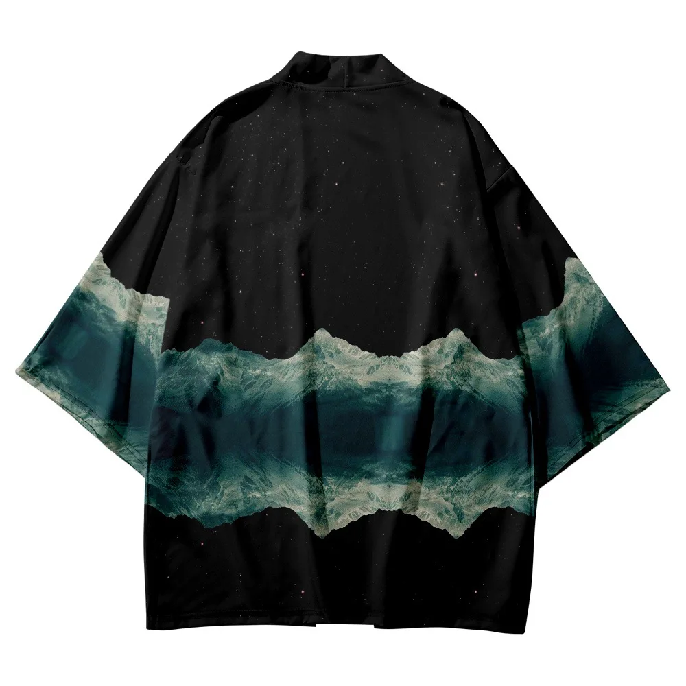 

Vintage Traditional Print Kimono Men Japanese Yukata Female Women Cardigan Shirt Cosplay Haori Robe Fashion Asia Clothing