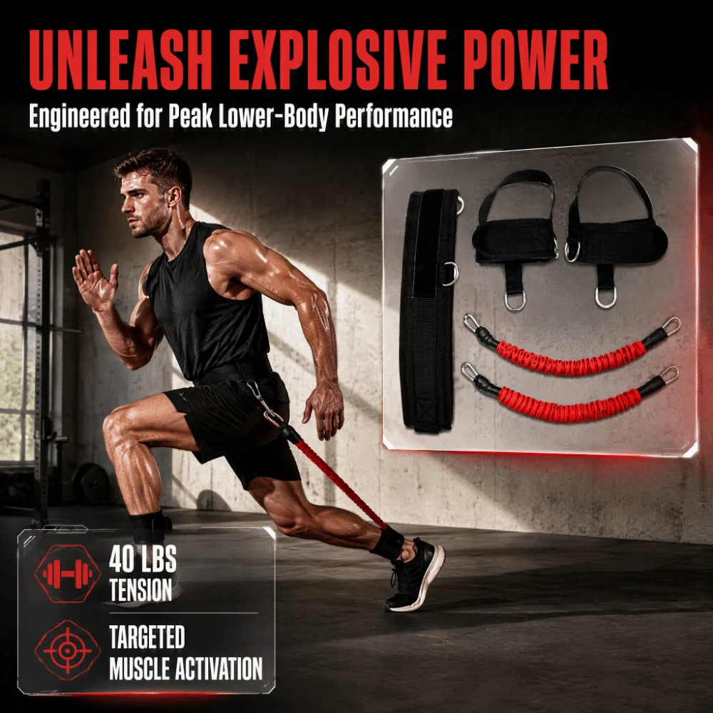 6pcs/10pcs Adjustable Resistance Vertical Jump Trainer High Elasticity Durable Fabric Leg Strength Resistance Band