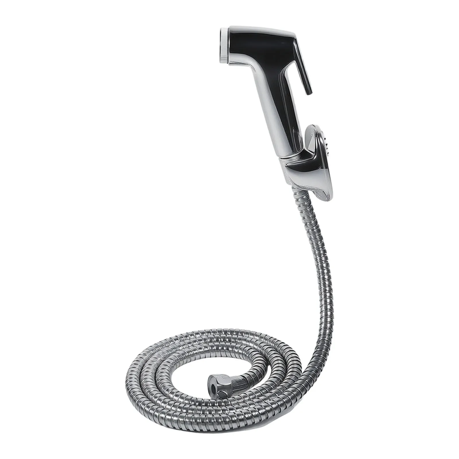 Silver Bidet Sprayer Set Chrome Bidet for shattaf Douche Spray Hygienic Toilet Shower Head With 1.5m Hose Bathroom Accessories