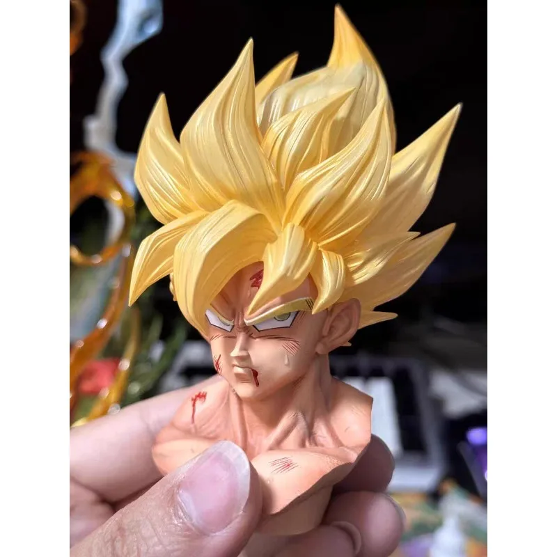 Figurine Dragon Ball Super Saiyan Son Goku, 60cm, modèle animé haut de gamme, système de Collection en résine, ornements de bureau, jouets cadeaux de vacances