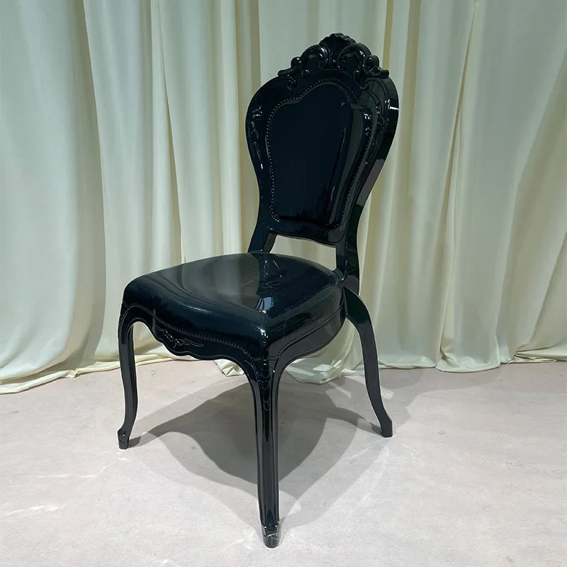 Nordic style pp plastic princess chair ghost stool makeup hotel banquet dining theme wedding court