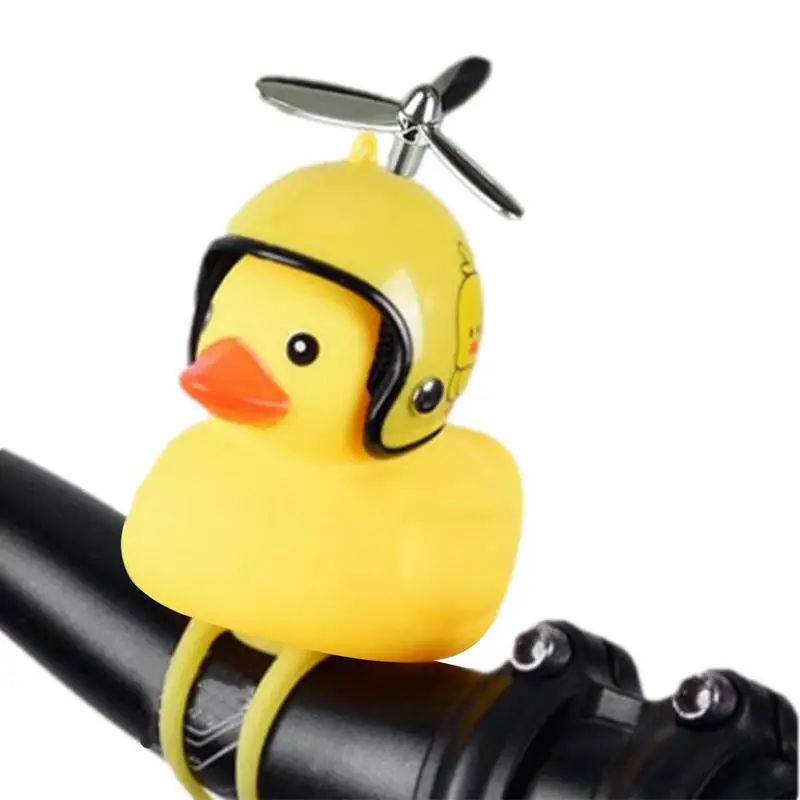 Rubber Duck Bicycle Bell LED Light Bike Bell Yellow Kids Bicycle Bell Loud Crisp and Clear Sound Ringer for Adults Kids Toys