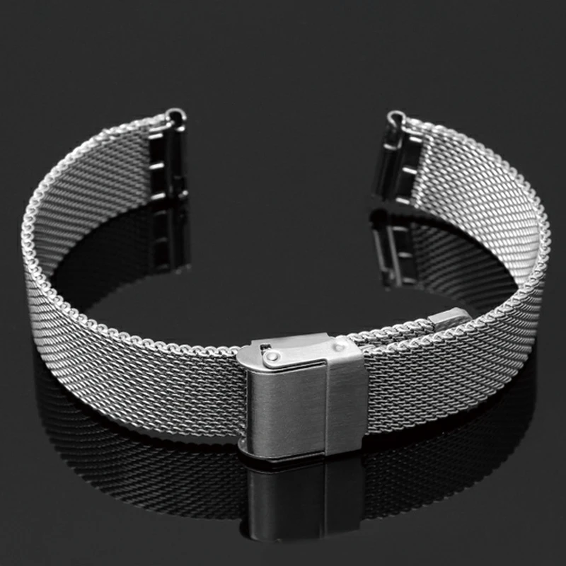 12mm 13mm 14mm 15mm16mm17mm18mm19mm20mm21mm 22mm Milanese Stainless Steel Strap Men Women Mesh Metal Replace Bracelet Watch Band