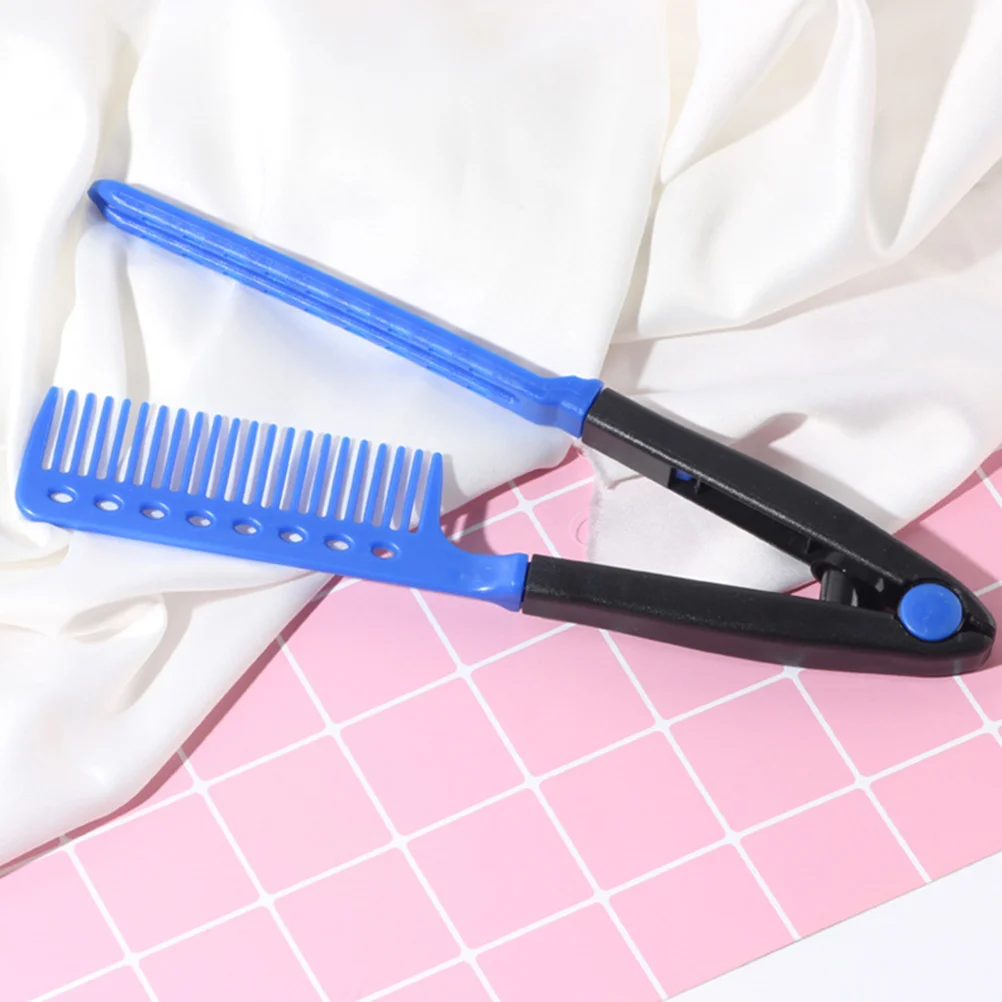 

3Pcs Hair Straightening Comb Foldable V-Shaped Design Ergonomic Handle for Comfortable Long Term Styling Hair Straightening Comb