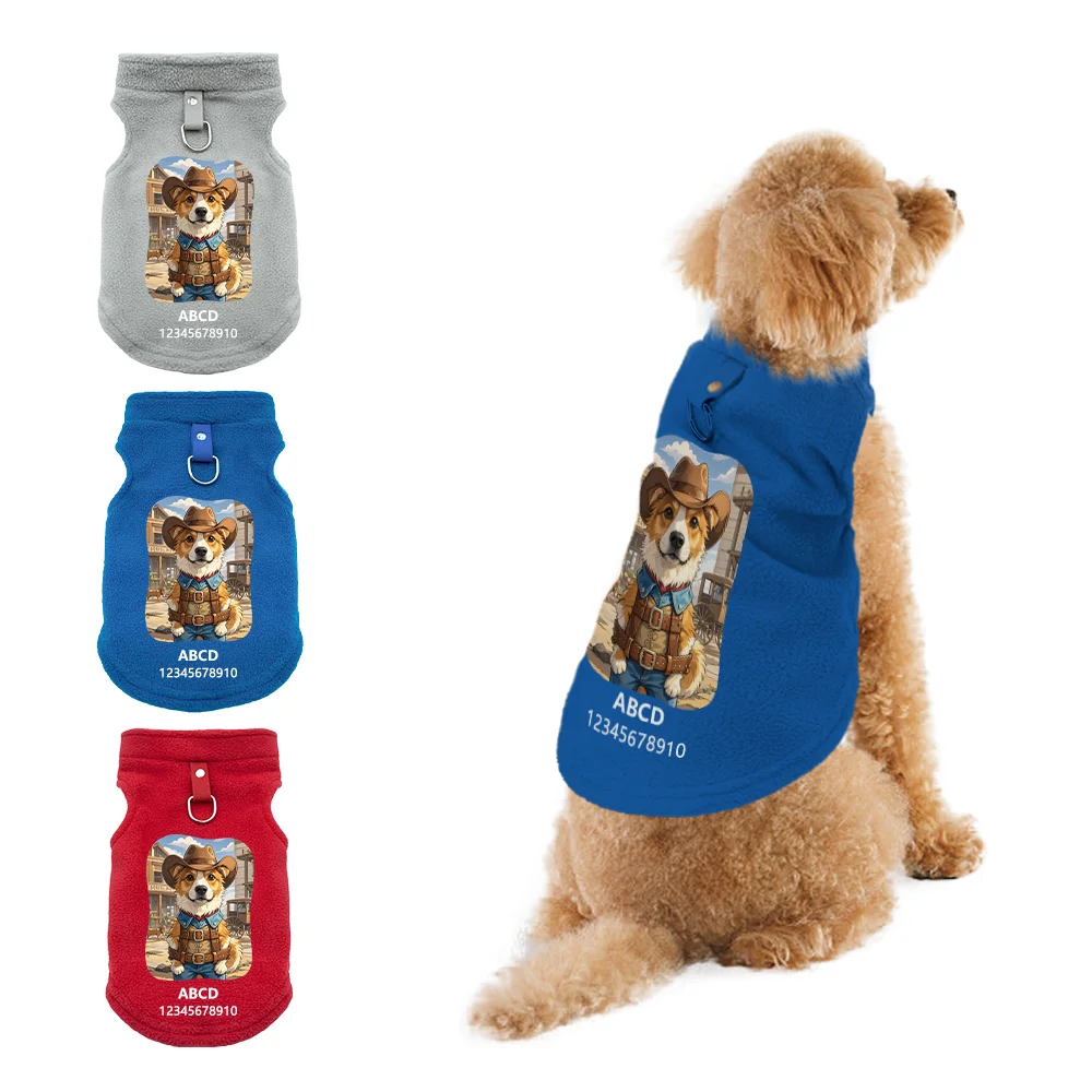 

custom dogs clothes cowboy style costume for dogs vest Personalized pets clothes puppy clothes Suitable for spring autumn winter