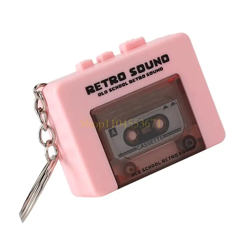 Bestseller Miniatur -Retro -Rekorder Tape Keychains Creative Tape Recoren Keychains Miniatur Cassettes Player Keychains mit