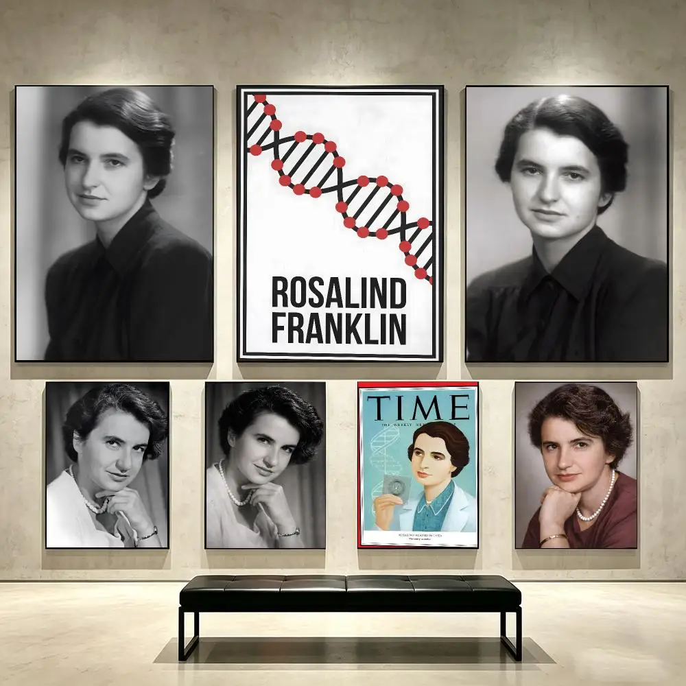 Famous Scientist R-Rosalind Franklin Poster Self Adhesive PP Wall Art No Frame Bedroom Playroom Decor