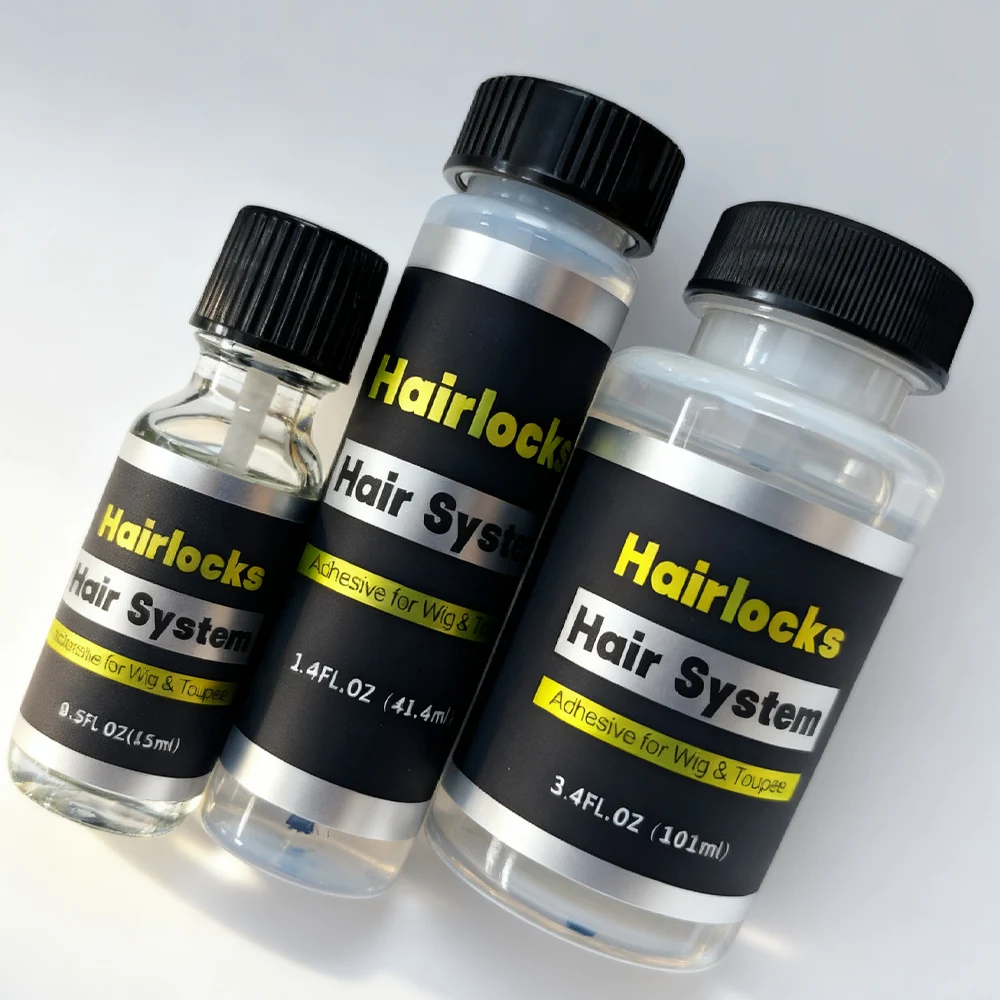 

Strong Hold Wig Glue Waterproof Hair Glue For Lace Wig/Toupee/Closure Invisible Hair System Adhesive With Brush+Lace Remover