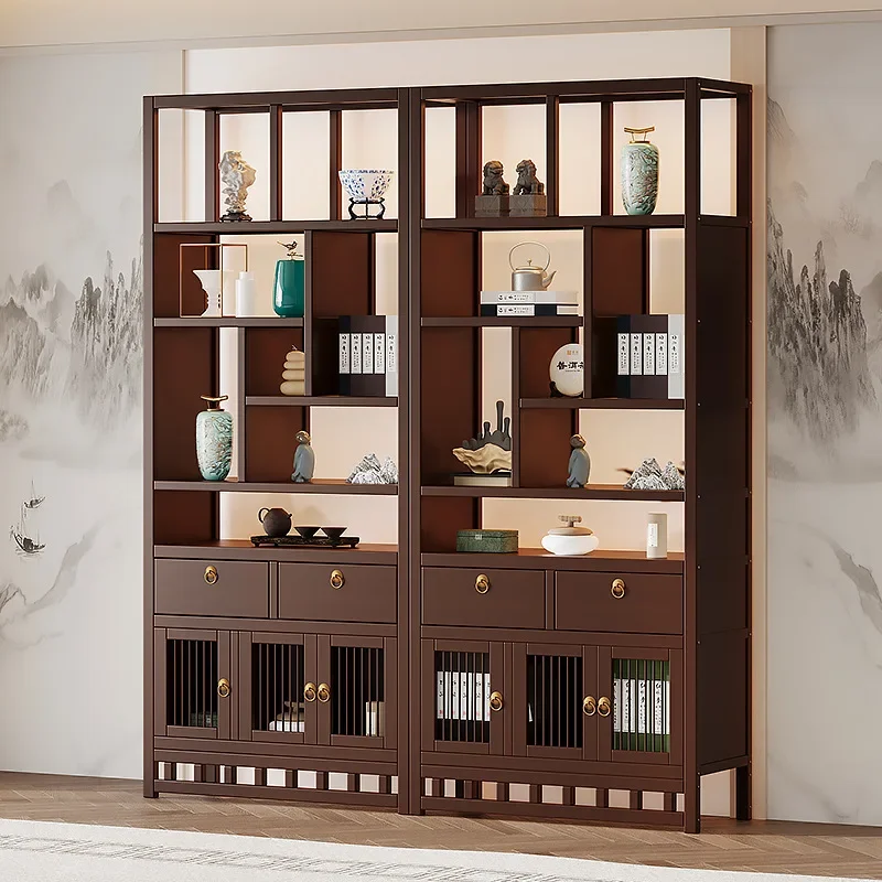 Bogu rack Duobao Pavilion against the wall Tea cabinet Tea tea set Storage cabinet Ornament display cabinet Household