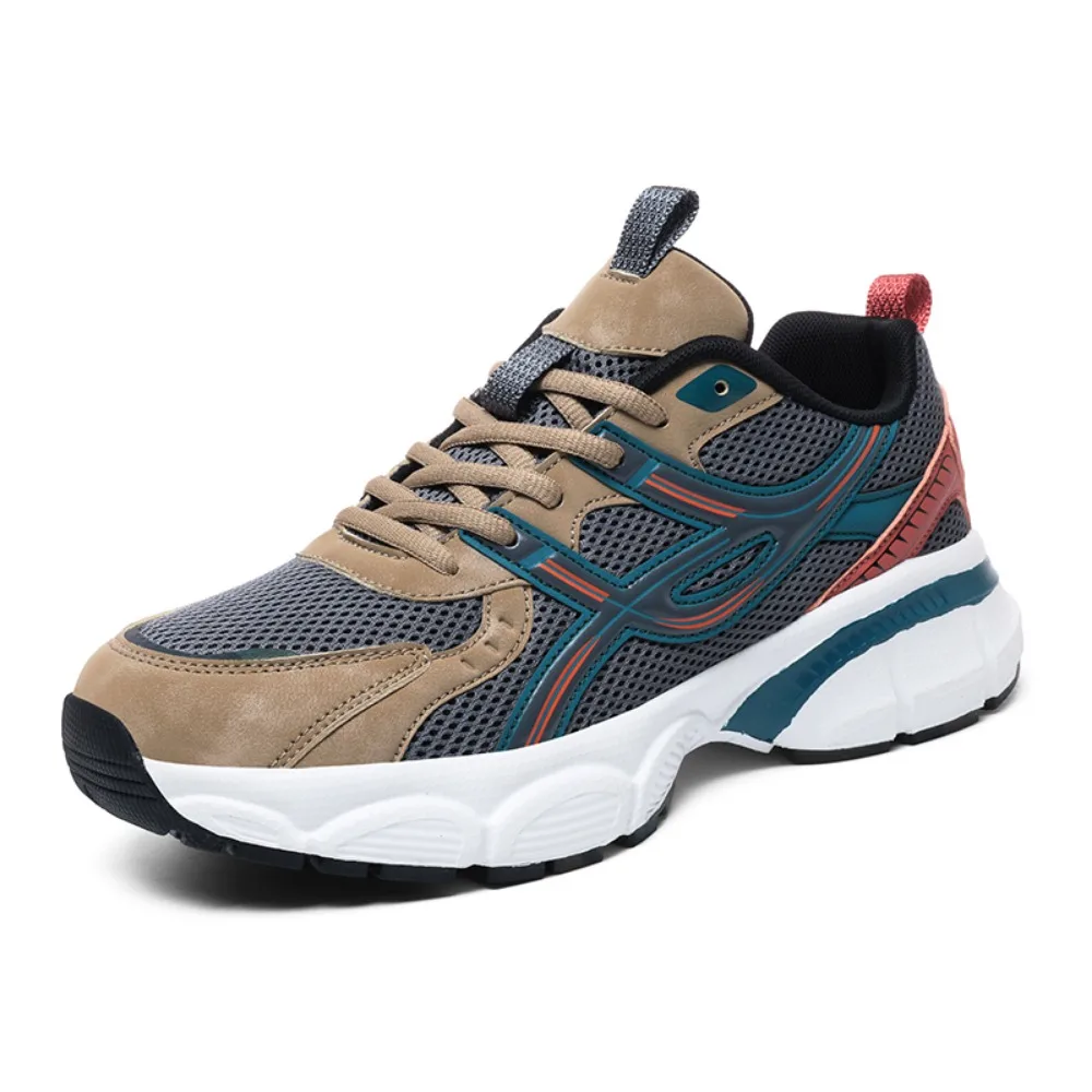 Zapatillas deportivas de tenis para hombre, de malla transpirable, con amortiguación de impactos, suela gruesa, calzado para caminar, Tenis Masculino