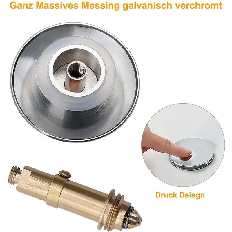 Non Adhesive Basin Bounce Type Drain Hand Basin Electroplated Stainless Steel Kitchen Sink for Home Hotel Restaurant