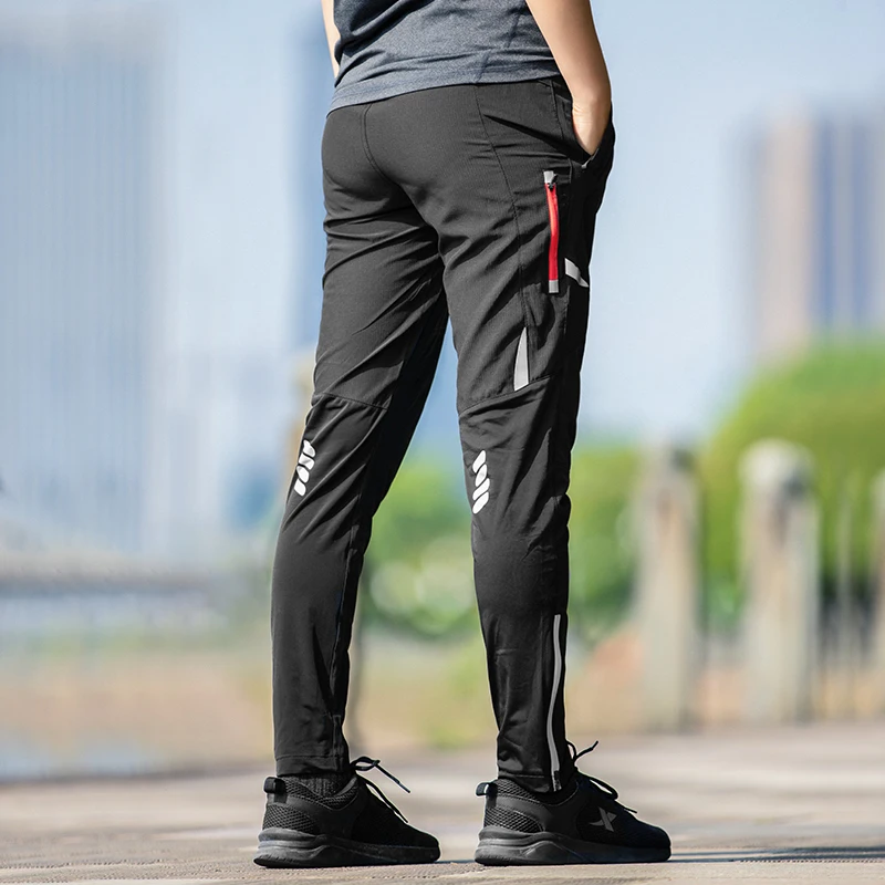 Pantaloni da bicicletta ROCKBROS confortevole elasticità riflettente rinfrescante tessuto elasticizzato traspirante pantaloni da ciclismo