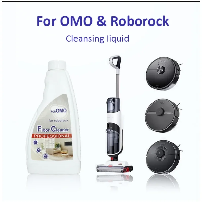 For Roborock Xiaomi and OMO Joint Floor Cleaning Liquid Solution S8 Pro Ultra/S8/S8+/Q5/Q7 Series/S7 Max Ultra/S7MaxV Plus 480mL