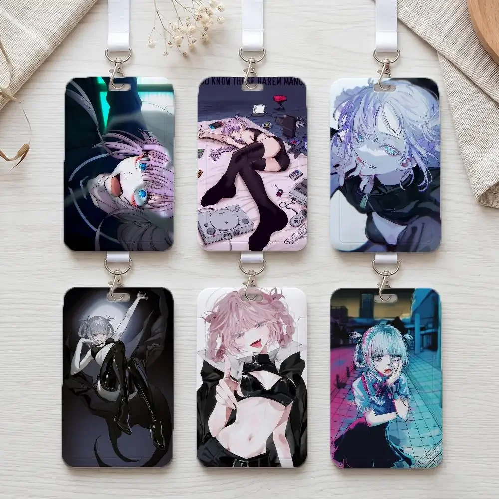 N-Nazuna nanakusa Tragbarer Ausweishalter mit Lanyard
