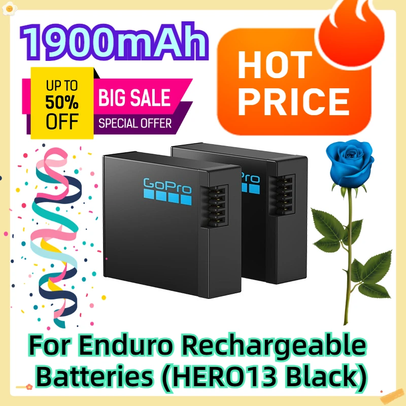 

For Enduro Rechargeable Batteries (HERO13 Black)