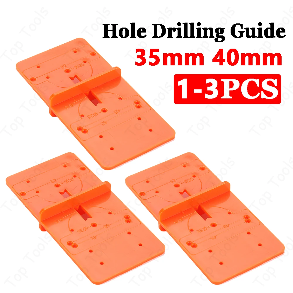 1-3PCS 35mm 40mm Hinge Hole Drilling Guide Locator Hole Opener Template Door Cabinets DIY Tools Carpenter Woodworking Hand Tools