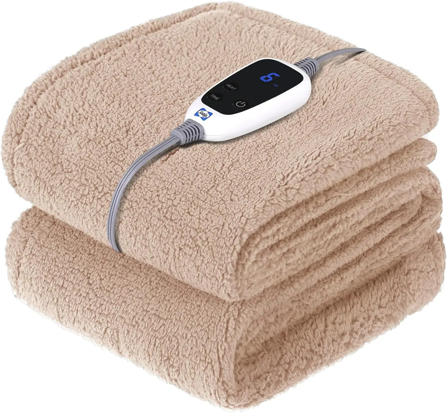 Blanket Full Size, Soft Sherpa Heated Blanket Single Control w/ 10 Heating Levels -Heated Protection 80