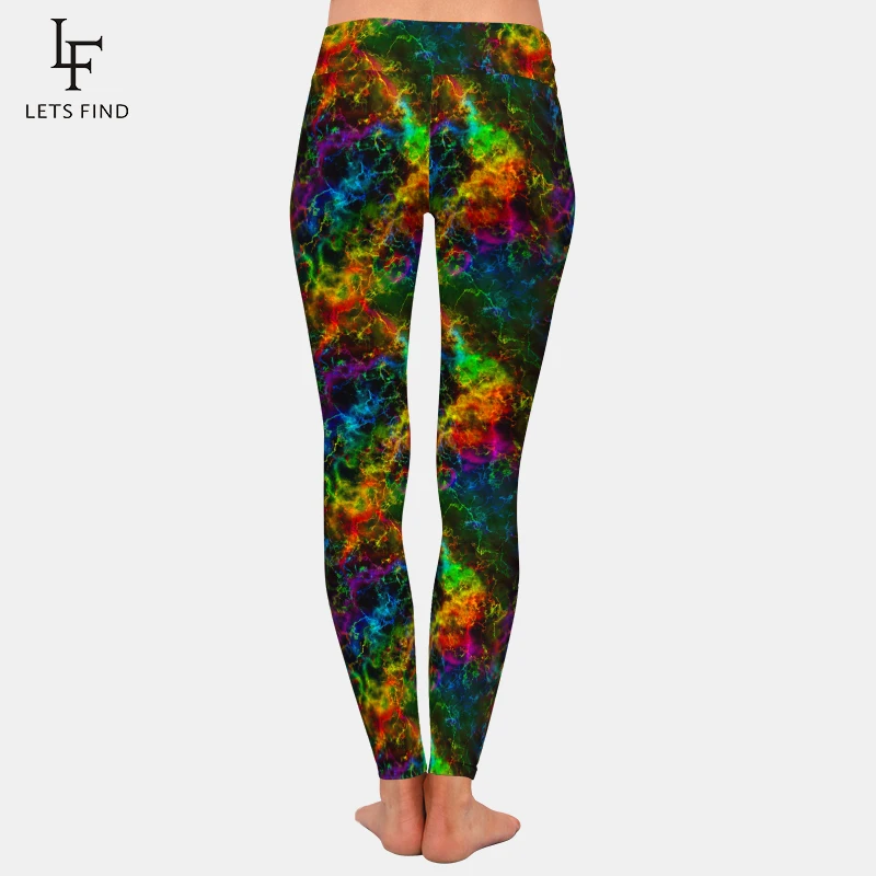 LETSFIND Fashion Galaxy Digital Printing Women Workout Leggings New High Waist Women Sexy Fitness Leggings