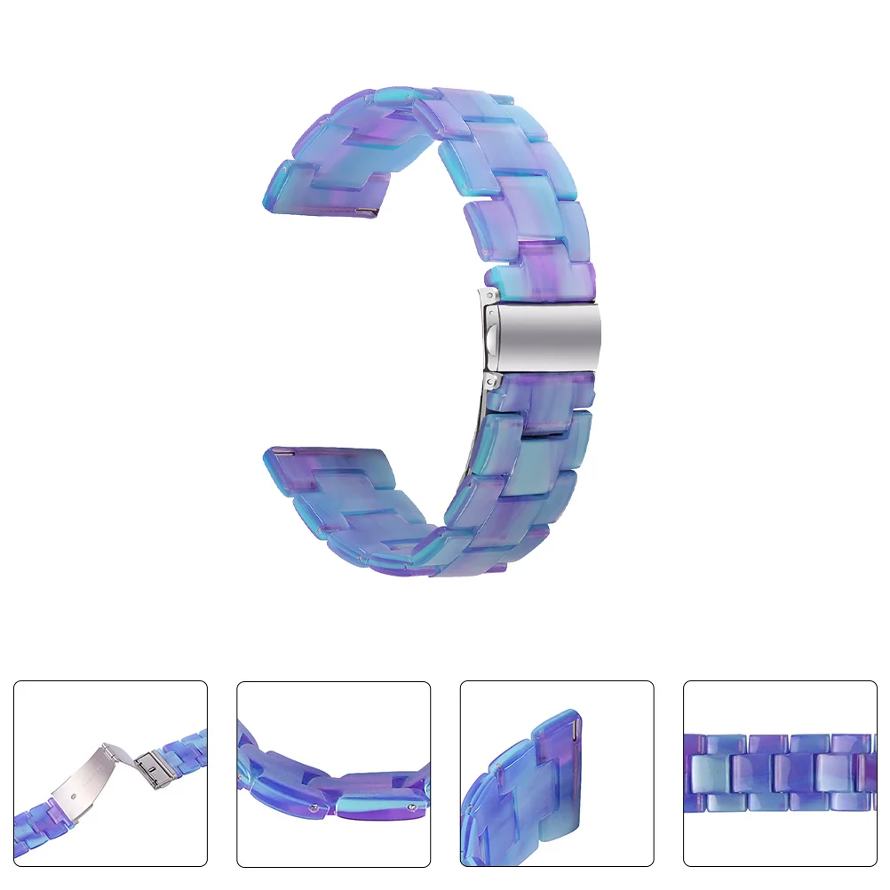 

1pc Resin Watch Strap for Replacement Elastic Wristband Heat Water Resistant Comfortable Smartwatch