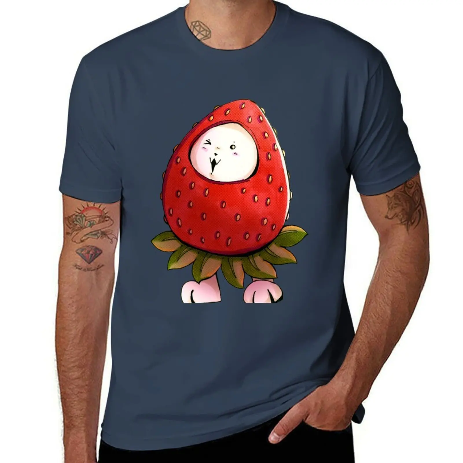 

Strawberry Eggdog T-Shirt Soft Lightweight Cotton T-Shirt