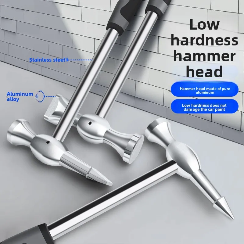 Ferramenta de martelo de corpo de alumínio resistente para reparo de amassados e modelagem de chapa metálica ferramenta manual de grau profissional