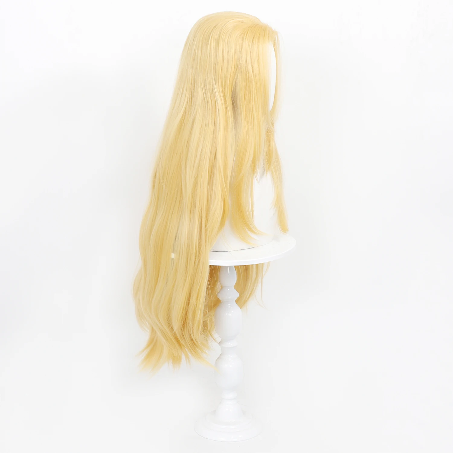 Alpha Cosplay Wig The Eminence in Shadow Golden Long Middle Part Heat Resistant Synthetic Wig for Costume Party