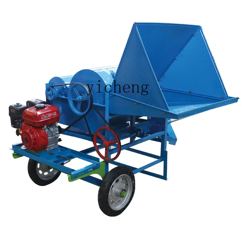 

TQH large diameter double drum rapeseed thresher full feeding rapeseed sorghum soybean wheat threshing machine