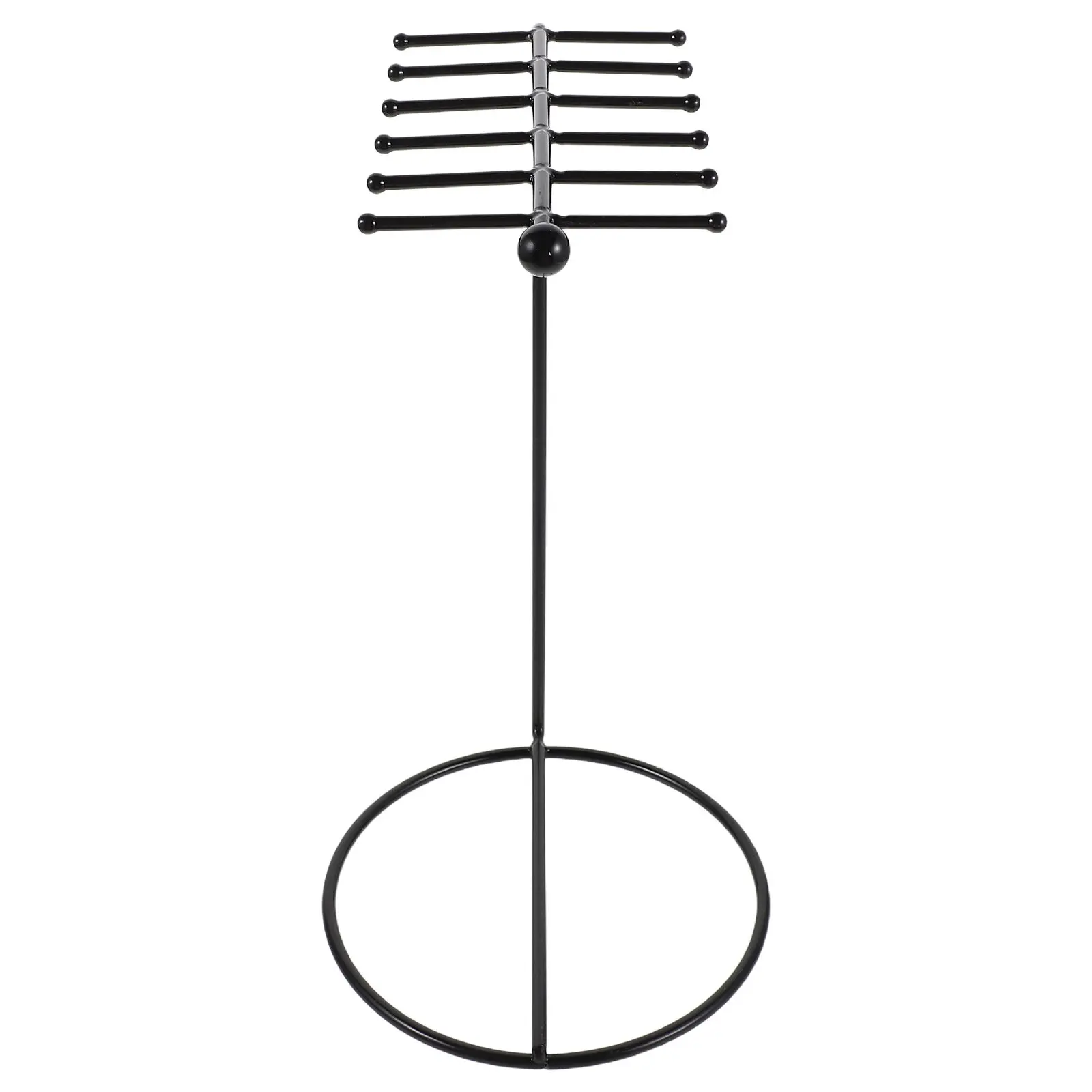 Elegant Iron Jewelry Display Rack Hanging Necklace Organizer Stand for Earrings Bracelets Keychains Secure Non Wobble Structure