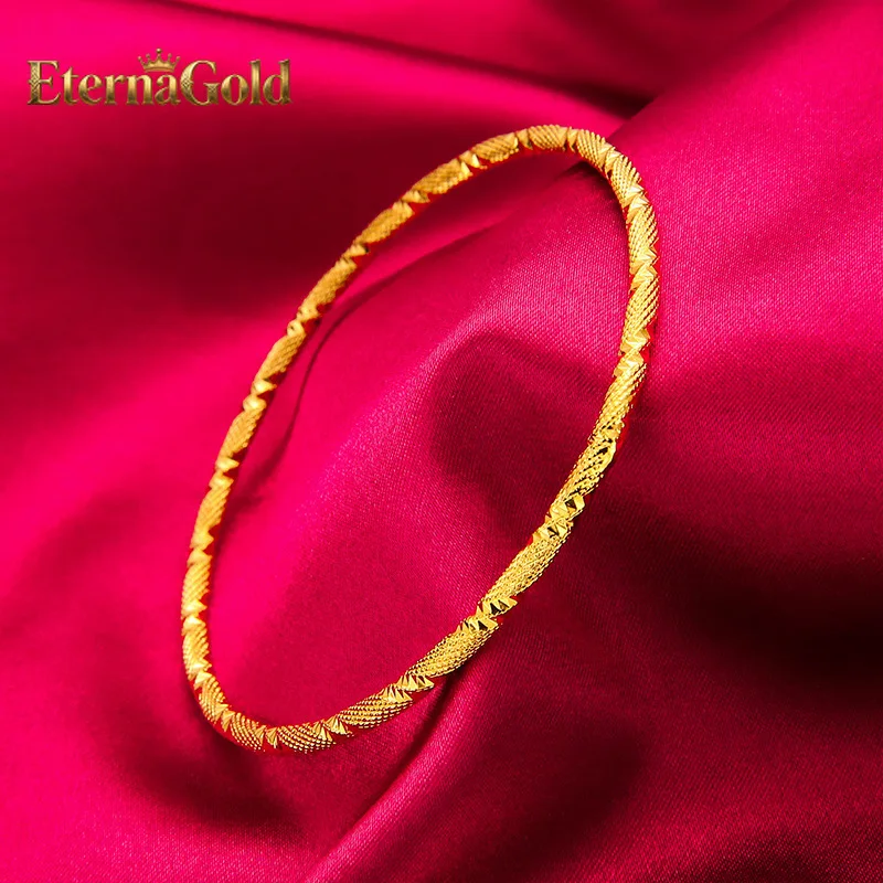 

EternaGold 24K gold bracelet AU999 full gold, three-ring overlapping design symbolizes reincarnation, daily wear is elegant and