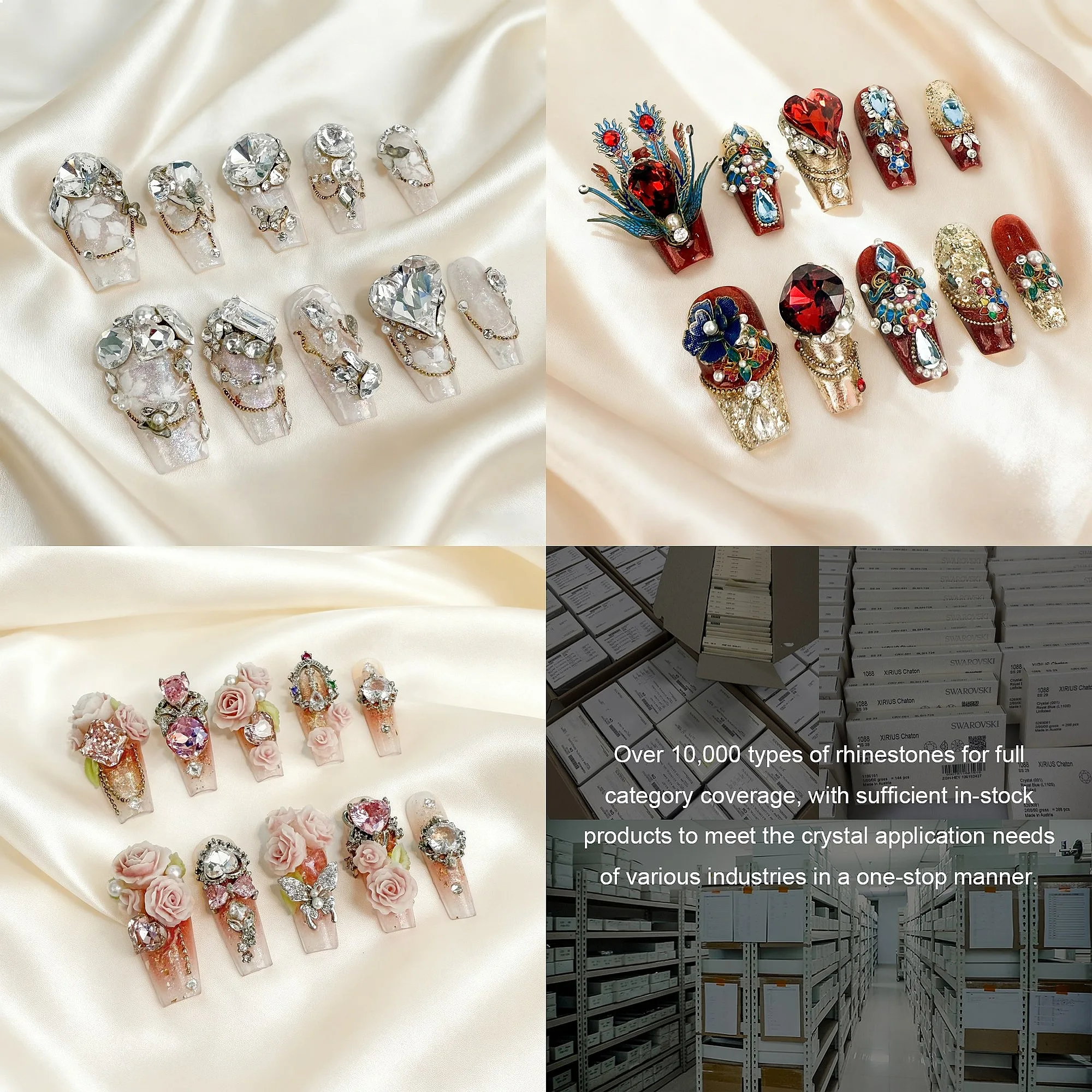 Premium Glass Rhinestones 2050 Eco-Friendly 14 Facets Christmas Gala Party Nail Art Gift