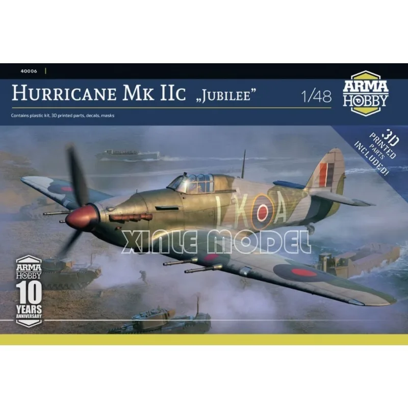 

Набор для сборки пластиковой модели самолета Arma Hobby 40006 Hawker Hurricane Mk. IIc "Юбилейный" 1/48