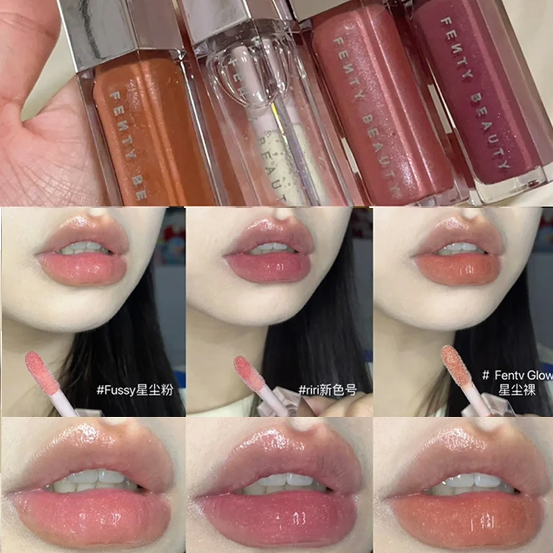 Fenty Beauty Gloss Bomb Lip Glaze متعدد الألوان ترطيب تألق بريق الشفاه سمنة ماكياج المبتدئين السائل أحمر الشفاه ماكياج مستحضرات التجميل